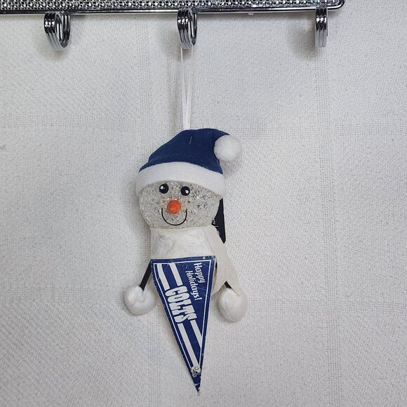 NFL Licensed Snowman Pennant Indianapolis Colts Happy Holiday Light Up Ornament - Picture 1 of 16